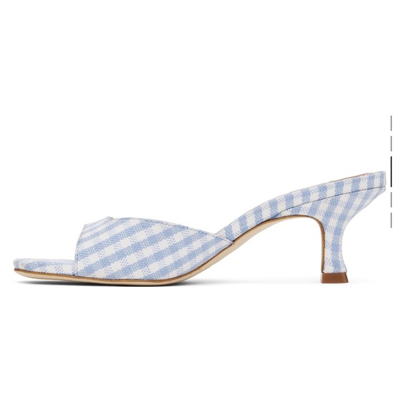 STAUD
Blue & White Brigitte Mule Heeled Sandals - Picture 3 of 5